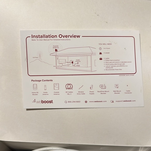 weBoost Home Cell Signal Booster Home 4G works w/ all carriers up to 1500 sq. ft - Picture 4 of 12
